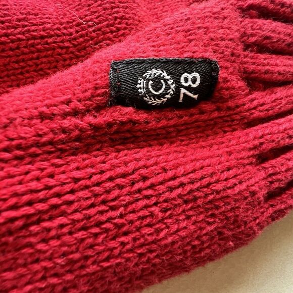 Chaps Men’s Christmas Fair Isle button ugly Sweater Red Black knit deer Sz L. - Picture 7 of 9